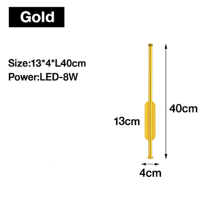 Applique murale LED intérieure finition or et noir — LZ4X9T1
