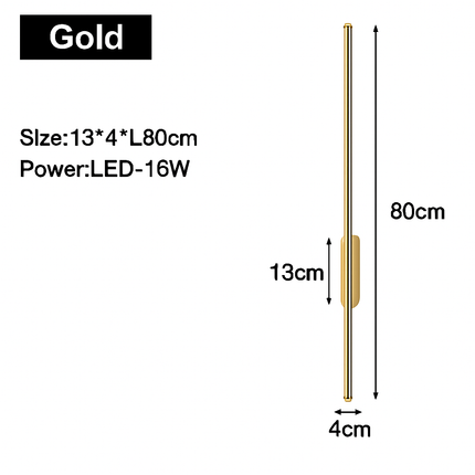 Applique murale LED intérieure finition or et noir — LZ4X9T1