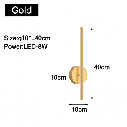 Applique murale LED intérieure finition or et noir — LZ4X9T1
