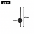B Noir 40cm 8w / Blanc chaud