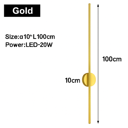 Applique murale LED intérieure finition or et noir — LZ4X9T1