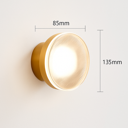Applique murale LED ronde dorée au design moderne et luxueux — LZ4X9P2