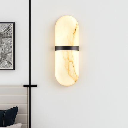 Applique murale LED demi-cylindre effet marbre — LZ4X9J