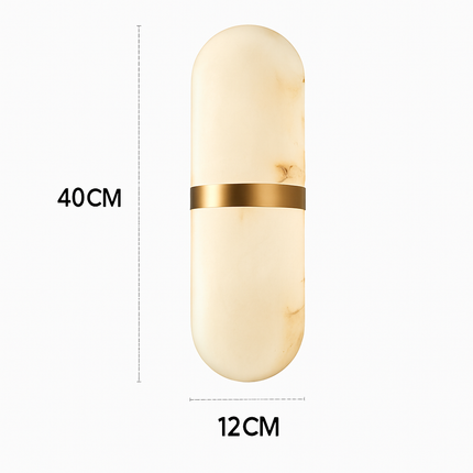 Applique murale LED demi-cylindre effet marbre — LZ4X9J