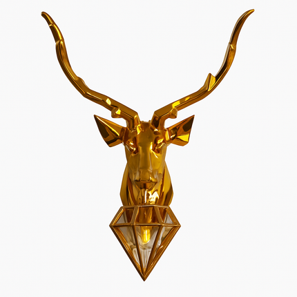 Applique murale LED design cerf en doré ou argenté — LZ4X9Q2