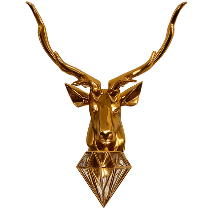 Applique murale LED design cerf en doré ou argenté — LZ4X9Q2