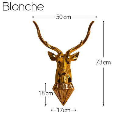 Applique murale LED design cerf en doré ou argenté — LZ4X9Q2