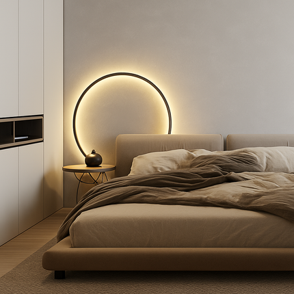 Applique murale LED ronde style nordique avec prise USB intégrée — LZ4X9T2