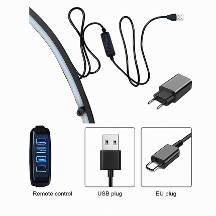 Applique murale LED ronde style nordique avec prise USB intégrée — LZ4X9T2