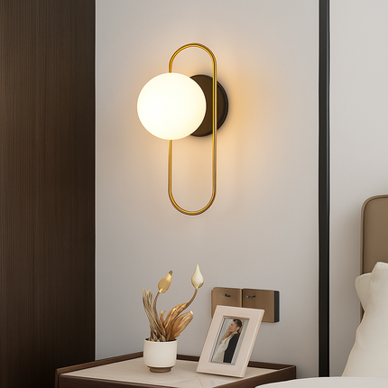 Applique murale LED nordique dorée avec ampoule G9 9W — LZ4M7XQ