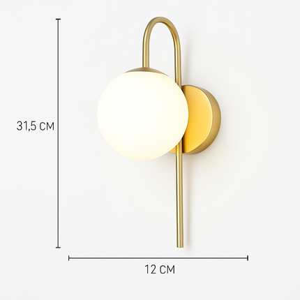 Applique murale LED nordique dorée avec ampoule G9 9W — LZ4M7XQ