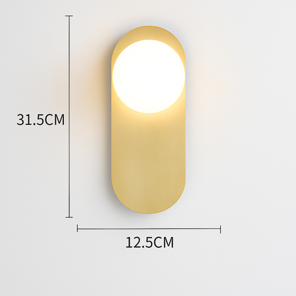 Applique murale LED nordique dorée avec ampoule G9 9W — LZ4M7XQ
