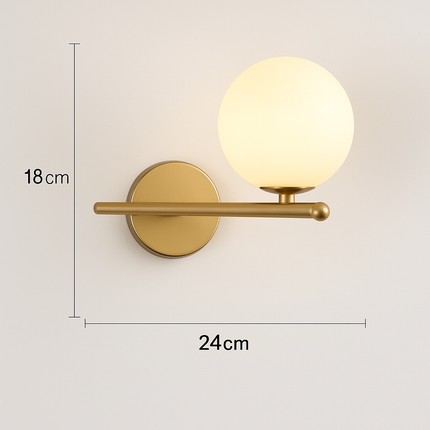 Applique murale LED nordique dorée avec ampoule G9 9W — LZ4M7XQ