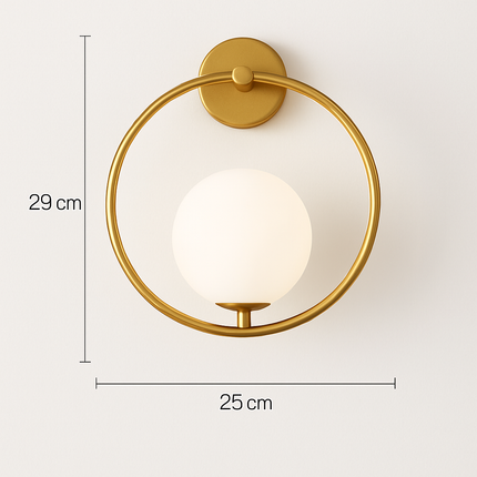Applique murale LED nordique dorée avec ampoule G9 9W — LZ4M7XQ