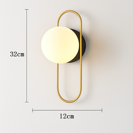 Applique murale LED nordique dorée avec ampoule G9 9W — LZ4M7XQ