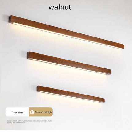 Applique murale LED double teinte en bois de noyer — LZ4X9P2Q