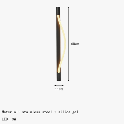 Applique murale LED en acier inoxydable avec tube acrylique — LZ4Q9T1