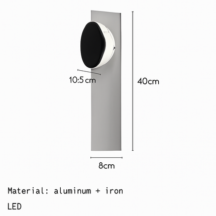 Applique murale LED en acier inoxydable au design science-fiction — LZ4X9T