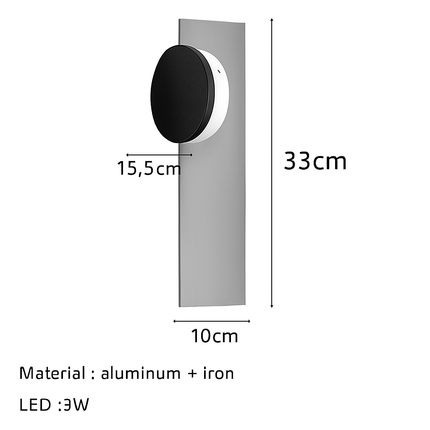 Applique murale LED en acier inoxydable au design science-fiction — LZ4X9T