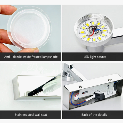 Applique murale LED étanche anti-buée pour miroir en acrylique — LZ4P7XQ