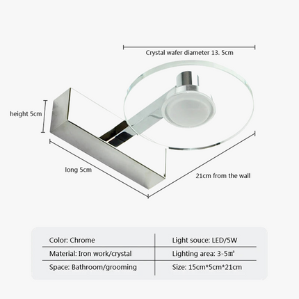 Applique murale LED étanche anti-buée pour miroir en acrylique — LZ4P7XQ
