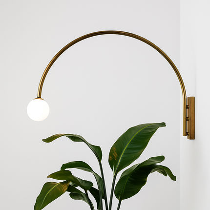 Applique murale LED design en arc doré pour intérieur élégant — LZ4X9B2