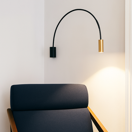 Applique murale LED design en arc doré pour intérieur élégant — LZ4X9B2