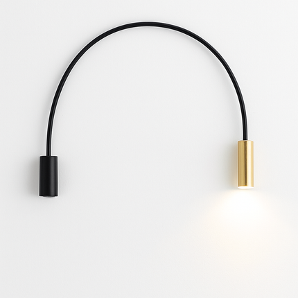Applique murale LED design en arc doré pour intérieur élégant — LZ4X9B2
