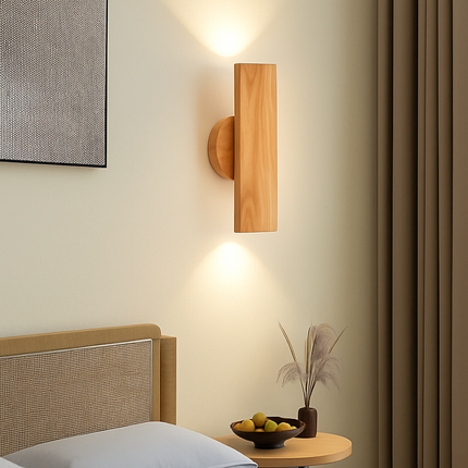 Applique murale LED en bois massif au design nordique — LZ4X9J