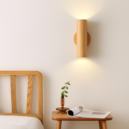 Applique murale LED en bois massif au design nordique — LZ4X9J