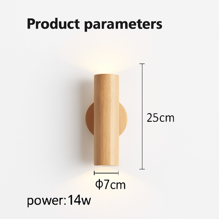 Applique murale LED en bois massif au design nordique — LZ4X9J