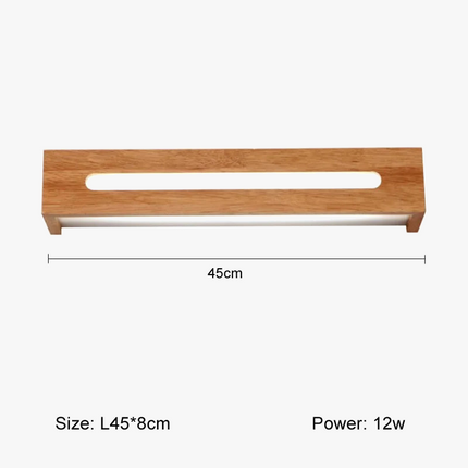 Applique murale LED en bois massif style nordique pour lecture — LZ4T9XQ