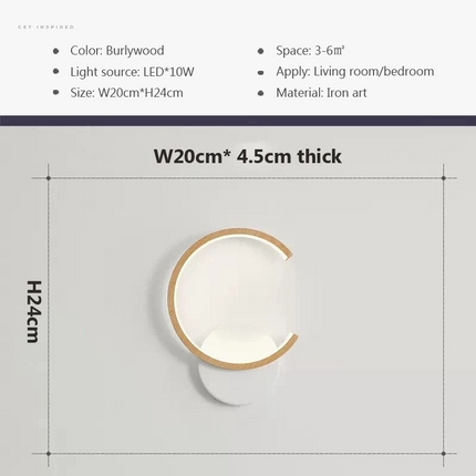 Applique murale LED en bois au design moderne — LZ4X9P2
