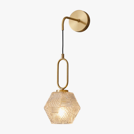 Applique murale LED en cuivre et verre au design nordique contemporain — LZ4X9J