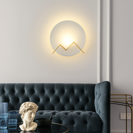 Applique murale LED en cuivre marbré pour hôtel et bar — LZ4X9T1