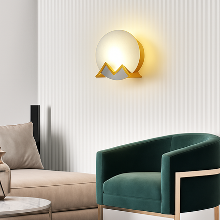 Applique murale LED en cuivre marbré pour hôtel et bar — LZ4X9T1