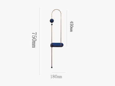 Applique murale LED en métal au design nordique moderne — LZ4X9P2