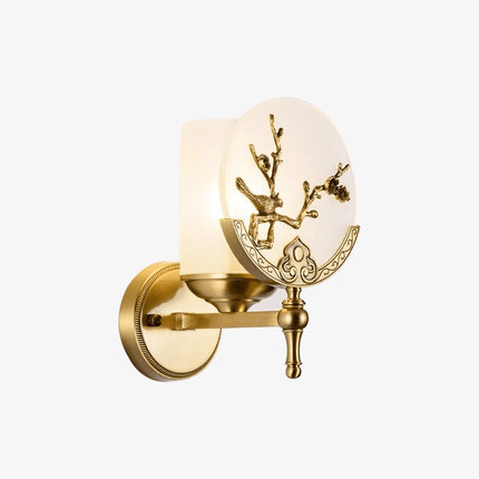Applique murale LED en marbre avec plusieurs motifs dorées