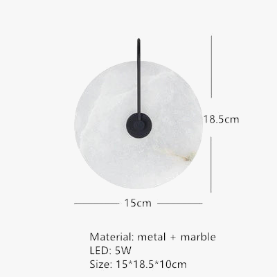 Applique murale LED en marbre et cuivre pour intérieur contemporain — LZ4P9XQ