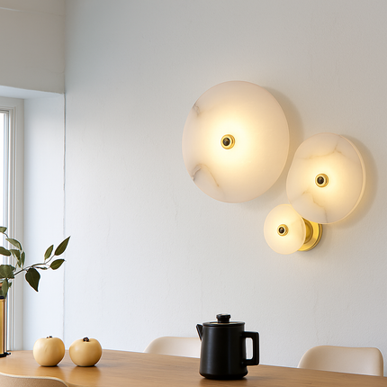 Applique murale LED en marbre naturel élégant — LZ4X9P2