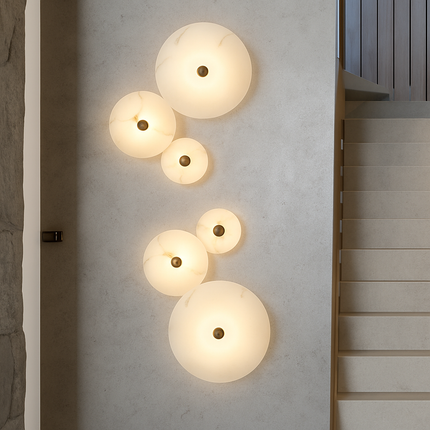Applique murale LED en marbre naturel élégant — LZ4X9P2