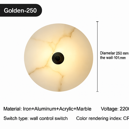 Applique murale LED en marbre naturel élégant — LZ4X9P2