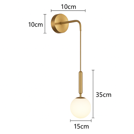 Applique murale LED en verre au design simple et moderne — LZ4X7P9
