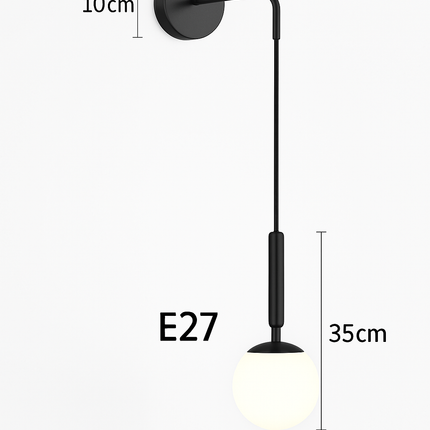 Applique murale LED en verre au design simple et moderne — LZ4X7P9