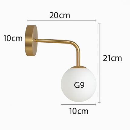 Applique murale LED en verre au design simple et moderne — LZ4X7P9