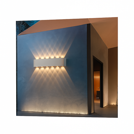 applique murale led extérieure en aluminium haute luminosité pour jardin et cour