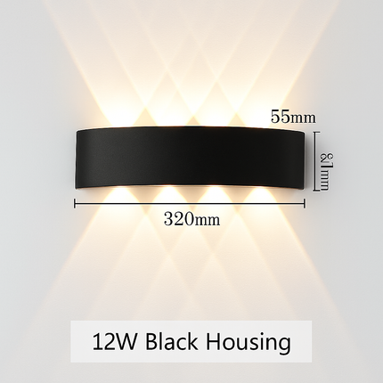 applique murale led extérieure en aluminium haute luminosité pour jardin et cour
