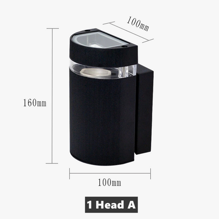 Applique murale LED demi-cercle pour éclairage extérieur design — LZ4X9Q2