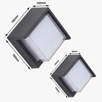 Applique murale LED extérieure intelligente à double abat-jour acrylique — LZ4T9XQ