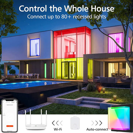 Applique murale LED extérieure Wi-Fi étanche double abat-jour aluminium et acrylique — LZ4F9X2